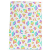 Pastel Rainbow Crystals Muster Mittlere Geschenktüte (Rückseite)