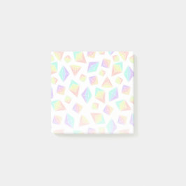 Pastel Rainbow Crystals Muster Post-it Klebezettel