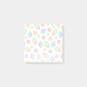 Pastel Rainbow Crystals Muster Post-it Klebezettel
