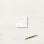 Pastel Rainbow Crystals Muster Post-it Klebezettel (Auf Schreibtisch)