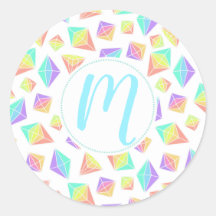 Pastel Rainbow Crystals Muster