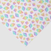 Pastel Rainbow Crystals Muster Seidenpapier (Ausschnitt)