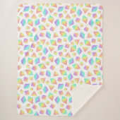 Pastel Rainbow Crystals Muster Sherpadecke (Vorderseite)
