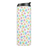 Pastel Rainbow Crystals Muster Thermosbecher (Nach links gedreht)