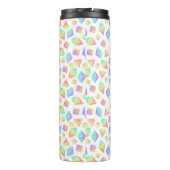 Pastel Rainbow Crystals Muster Thermosbecher (Rückseite)