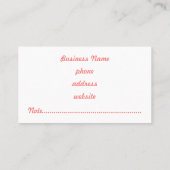 Pastel Rainbow Cupcake Business Card Visitenkarte (Rückseite)