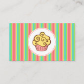 Pastel Rainbow Cupcake Business Card Visitenkarte (Vorderseite)