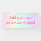 Pastel Rainbow Custom Banner (Horizontal)