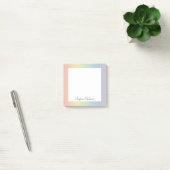 Pastel Rainbow Custom Name  Post-it Klebezettel (Büro)