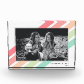 Pastel Rainbow Custom Personalisiert Name Gift Fotoblock (Vorderseite)