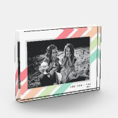 Pastel Rainbow Custom Personalisiert Name Gift Fotoblock (Links)