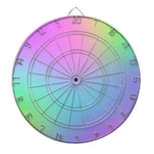 Pastel Rainbow Dartboard Dartscheibe