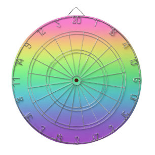 Pastel Rainbow Dartboard Dartscheibe