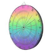 Pastel Rainbow Dartboard Dartscheibe (Vorderseite rechts)