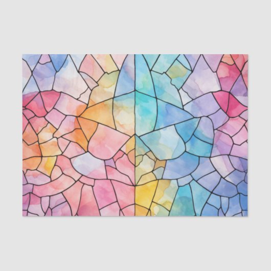 Pastel Rainbow Decoupage Seidenpapier (Vorderseite)