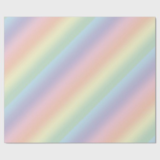 Pastel Rainbow Design Geschenkpapier (Flach)