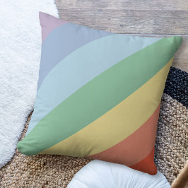 Pastel Rainbow Diagonal Streifen Kissen