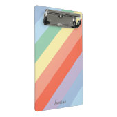 Pastel Rainbow Diagonal Streifen Mini Klemmbrett (Schrägansicht)