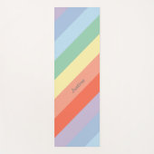 Pastel Rainbow Diagonal Streifen Yogamatte (Vorderseite)