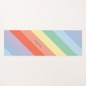 Pastel Rainbow Diagonal Streifen Yogamatte (Vorderseite (Horizontal))