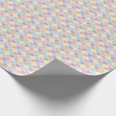 Pastel Rainbow Diamond Harlequin Gift Wrap Geschenkpapier (Ecke)