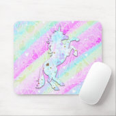 Pastel Rainbow Diamonds & Stars Magisches Einhorn Mousepad (Mit Mouse)