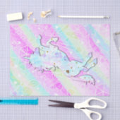 Pastel Rainbow Diamonds & Stars Magisches Einhorn Seidenpapier (Handwerk)