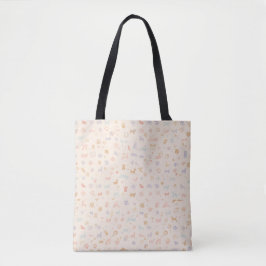 Pastel Rainbow Dog Mom Tote Bag | Paw Prints Tasche