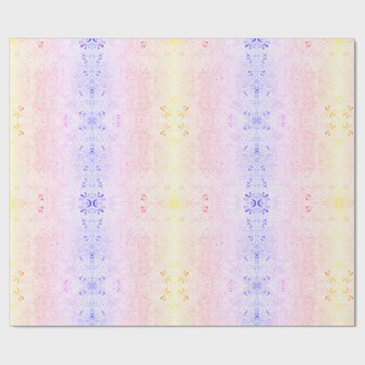 Pastel Rainbow Dragonfly Pattern Boho Geschenkpapier (Flach)