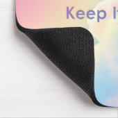 Pastel Rainbow Dreamy Clouds Aesthetic Desk Mousepad (Ecke)