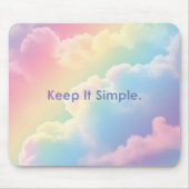 Pastel Rainbow Dreamy Clouds Aesthetic Desk Mousepad (Vorne)