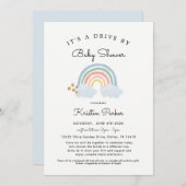 Pastel Rainbow Drive by Baby Shower Einladungs Boy Einladung (Vorne/Hinten)