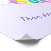 Pastel Rainbow Einhorn Herz mit Text drucken Poster (Ecke)