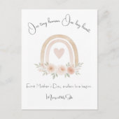 Pastel Rainbow Erster Muttertag Postkarte (Vorderseite)