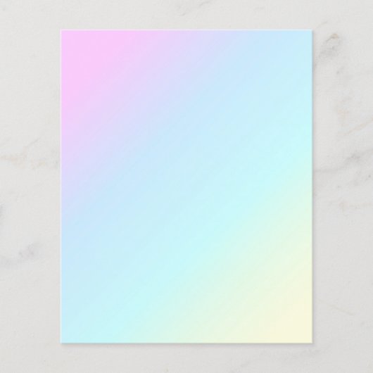 PASTEL RAINBOW FARBIGE GRADIENSTLEISTUNGEN HINTERG FLYER (Vorne)