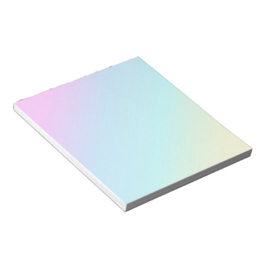 PASTEL RAINBOW FARBIGE GRADIENSTLEISTUNGEN HINTERG NOTIZBLOCK (angewinkelt)