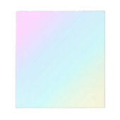PASTEL RAINBOW FARBIGE GRADIENSTLEISTUNGEN HINTERG NOTIZBLOCK (Vorderseite)