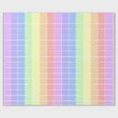Pastel Rainbow Farbiges Muster Geschenkpapier (Flach)