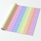 Pastel Rainbow Farbiges Muster Geschenkpapier (Ungerollt)