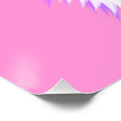 Pastel Rainbow Ferret - Cute Pink Pet Art Poster (Ecke)