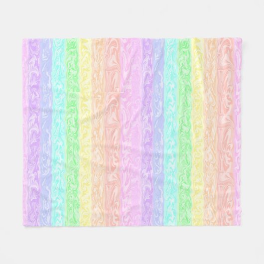 Pastel Rainbow  Fleecedecke (Vorderseite (Horizontal))