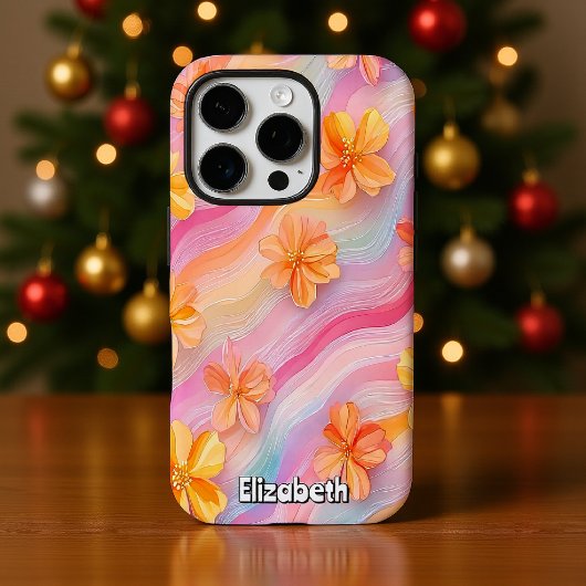 Pastel Rainbow Floral Case-Mate iPhone Hülle