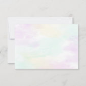 Pastel Rainbow Floral Danke Karte (Rückseite)