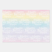 Pastel Rainbow Foto Collage 21. Geburtstag Geschenkpapier Set (Vorderseite 3)