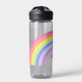 Pastel Rainbow Fügen Sie dem Kind den Namen Wasser Trinkflasche (Vorderseite)