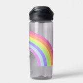 Pastel Rainbow Fügen Sie dem Kind den Namen Wasser Trinkflasche (Rückseite)