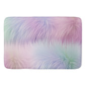 Pastel Rainbow Fur Badematte (Vorderseite)