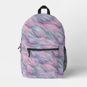 Pastel Rainbow Fur Bedruckter Rucksack (Vorderseite)
