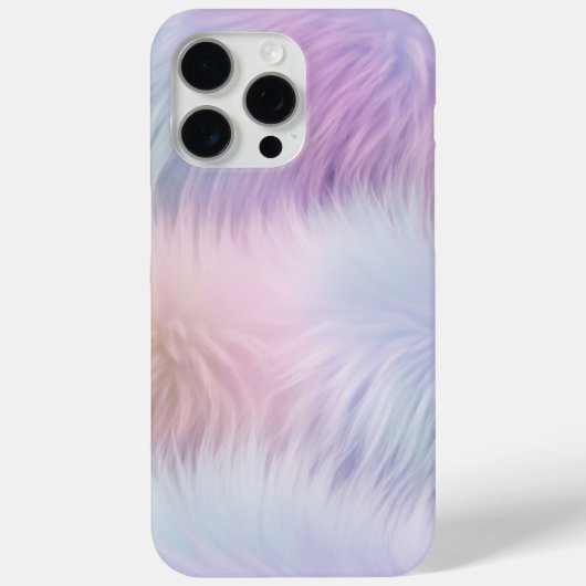Pastel Rainbow Fur Case-Mate iPhone Hülle (Rückseite)