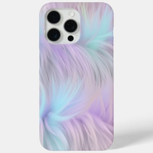 Pastel Rainbow Fur Case-Mate iPhone Hülle (Rückseite)